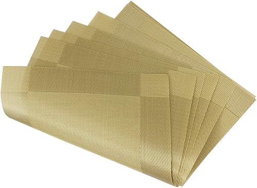 Miniatura 3 de Ranvi Manteles individuales para mesa de comedor, resistentes al calor, a las manchas, lavables, de PVC, juego de 5 manteles individuales de vinilo