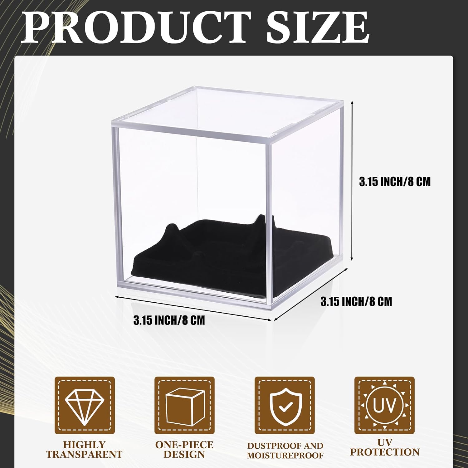 Kigley 18 Pack Baseball Display Cases Bulk, UV Protected Acrylic Boxes, Clear Baseball Box Display Case for Official Size Memorabilia Cases