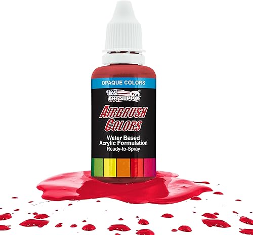 Miniatura 27 de U.S. Art Supply Pintura acrílica para aerógrafo de color morado oscuro, lista para rociar, botella de 1 oz, colores no tóxicos a base de agua de