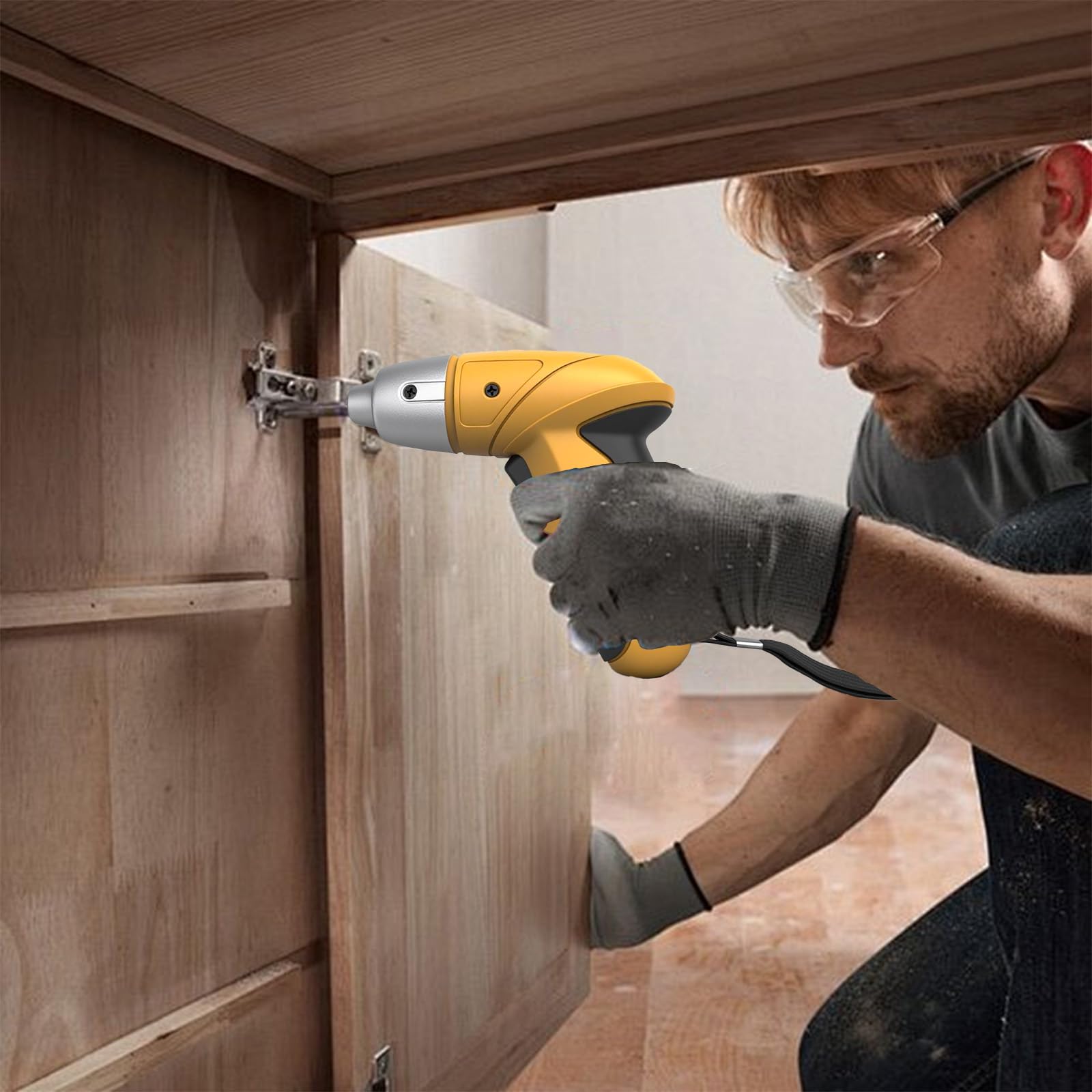 Juego de 112 herramientas con pequeño destornillador inalámbrico, destornillador eléctrico inalámbrico y herramientas manuales, caja de herramientas para bricolaje, para oficinas y jardín
