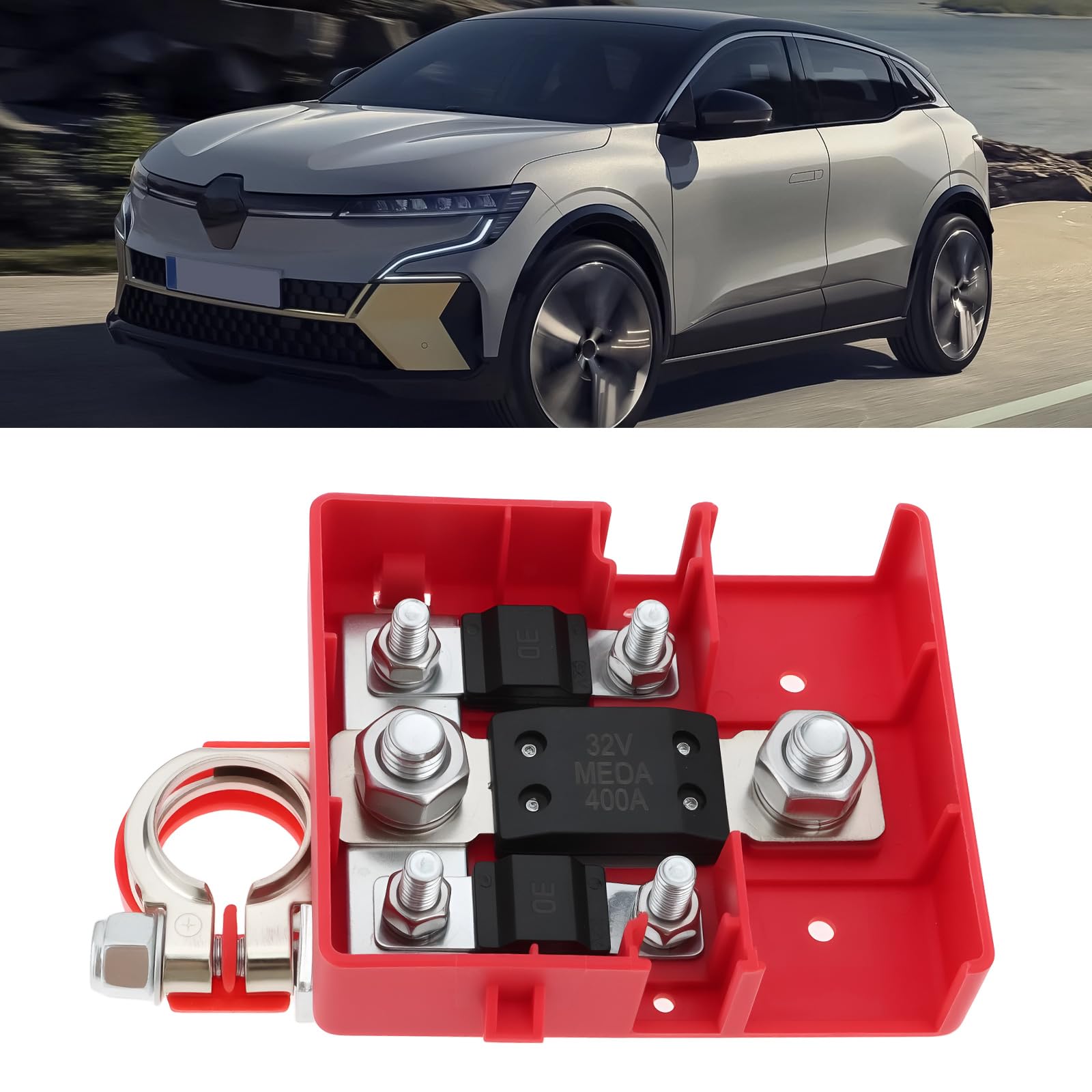 EMSea Clip de Bater¨ªa para Modificaci¨®n Coche Conector de Terminal de Bater¨ªa de 32 V Y 400 A Compatible con Renault Cenic II Y Megane II (8200381281)
