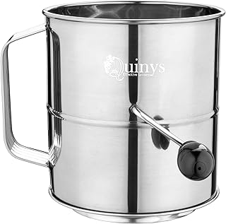 8 Cup Flour Sifter With Fine Mesh Stainless Steel ...