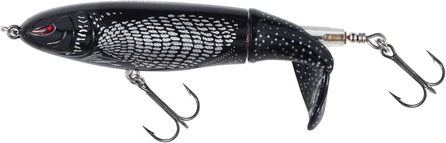 Calissa Offshore Tackle The Original Plopping Minnow 90mm 110mm 130mm - Fishing Lure for Bass Floating Whopper Rotating Topwater Crankbait Popper Lure Swimbait Plopper