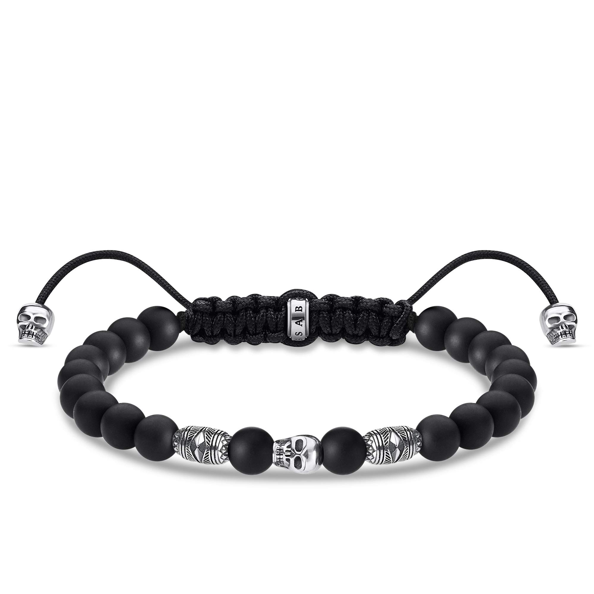 Thomas Sabo Unisex Sterling silver Obsidian bracelet - A1945-811-11-L22v