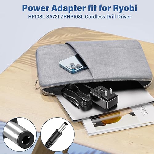 Miniatura 9 de Reemplazo del cargador del controlador de taladro de 8 V para Ryobi HP108L, adaptador de corriente alterna para taladro inalámbrico de litio Ryobi