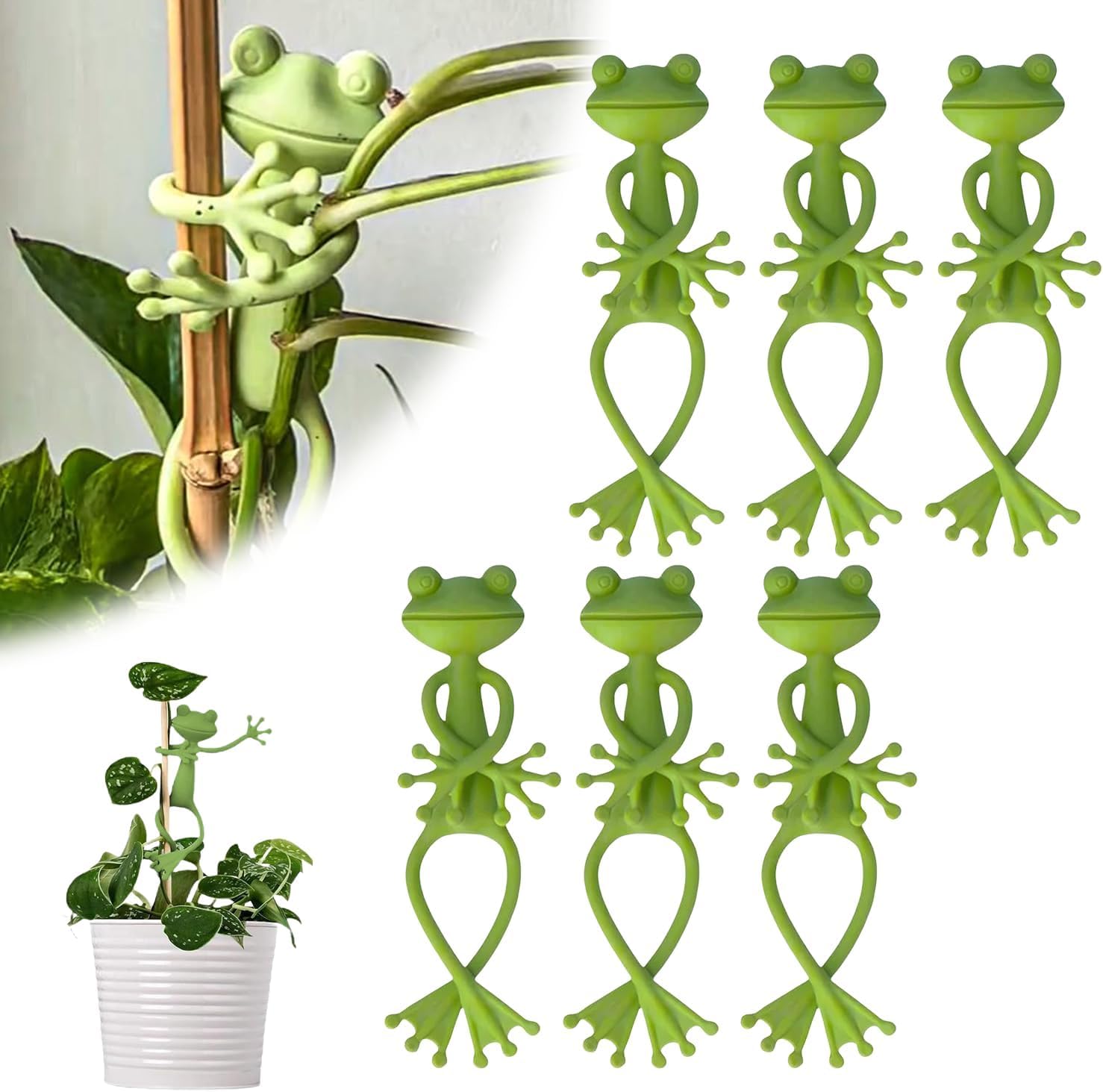 Frosch Pflanzensttze, 6 Stck Frosch Pflanzenclips fr Kletterpflanzen,  Pflanzensttze Staudenhalter Pflanzenhalter, Tierfiguren Pflanzenklammern  Pflanzen Clips, Kletterpflanze Clips fr Topfdeko (A) : Amazon.de: Garten
