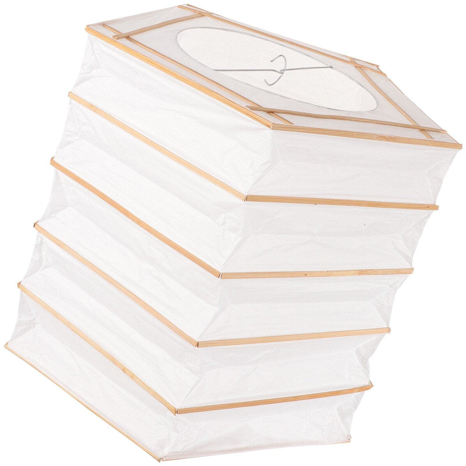 Pentagram Paper Lamp Shade Japanese Style Chandelier Lamp Shades Foldable Paper Lantern Ceiling Lamp Cover for Home Decor