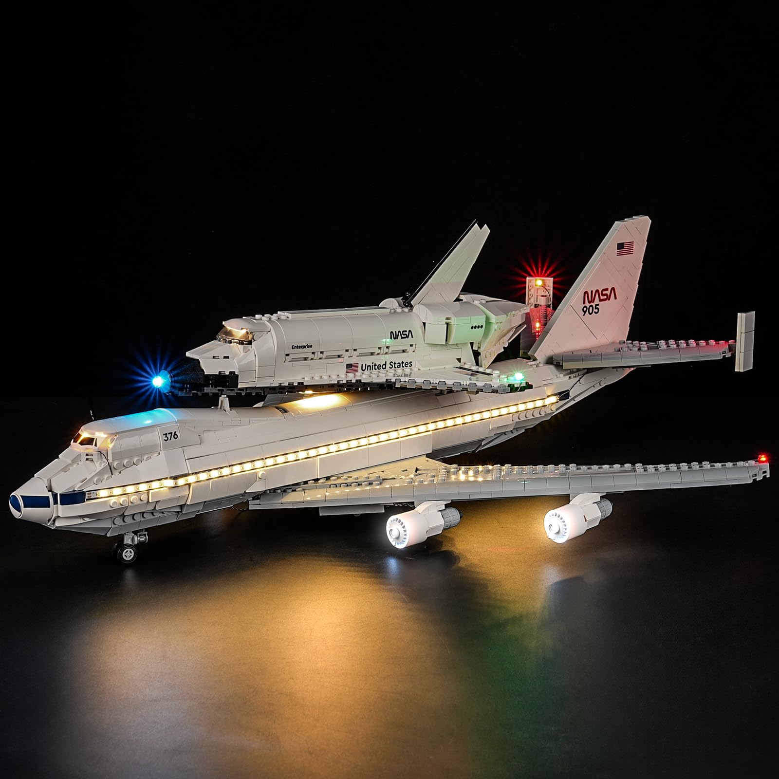 BRIKSMAX 2.0 Light Kit for Lego-Shuttle Carrier Aircraft -Innovative Led Lighting Compatible with Lego Icons 10360 - Not Included Model Set