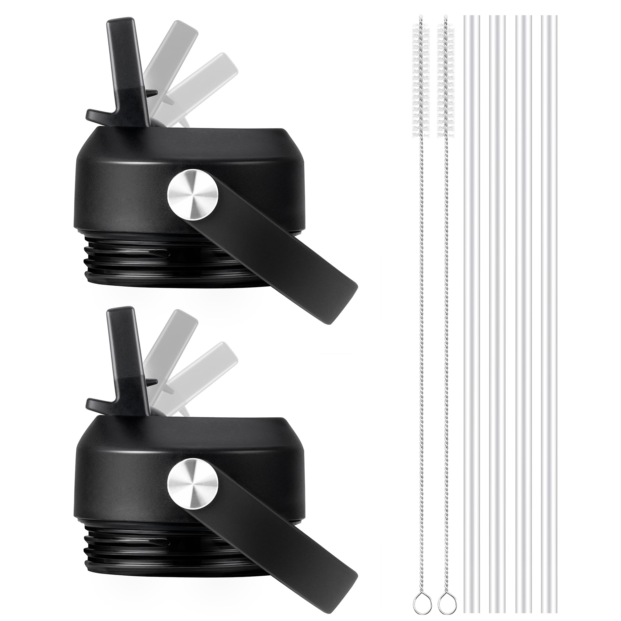 Bluwing Straw Lid for Yeti Rambler Water Bottle 18 26 36 64 oz, Replacement Lids with Straw for YETI Rambler Bottle, BPA Free Straw Cap