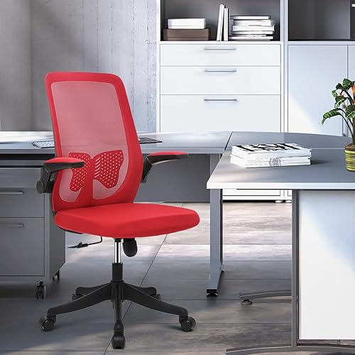 Miniatura 2 de Magshion Silla de malla de oficina, altura ajustable y diseño ergonómico, silla de escritorio para computadora, soporte lumbar con reposabrazos