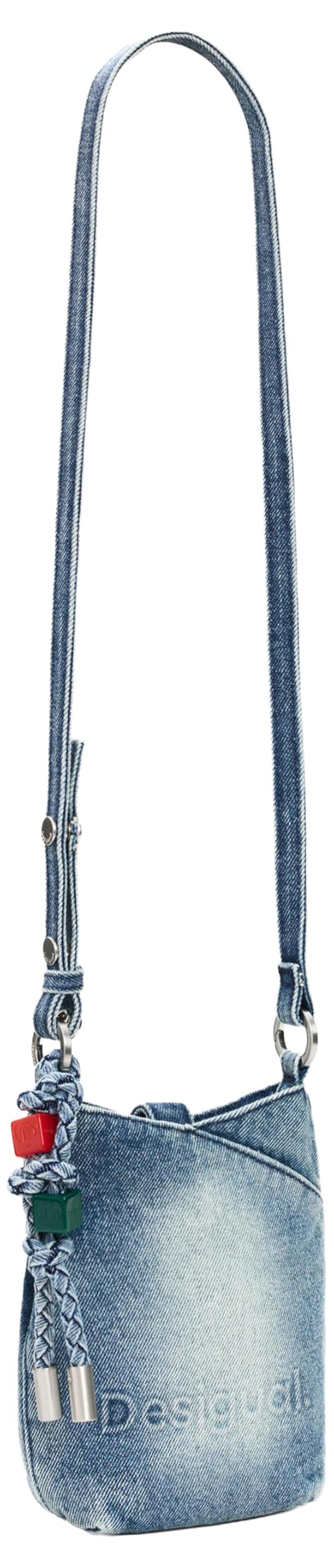 Desigual Half Logo Denim, Bi-Fold Geldbörse für Damen, 10,70