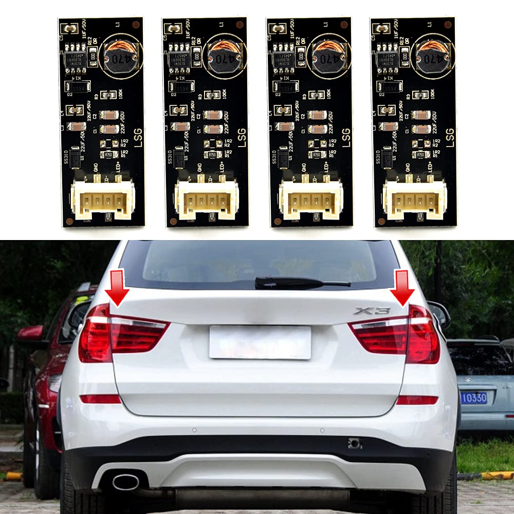 4 pezzi nuovo controller posteriore LED luce di riparazione piastra di ricambio fanale posteriore compatibile con BMW X3 F25 2011-2017