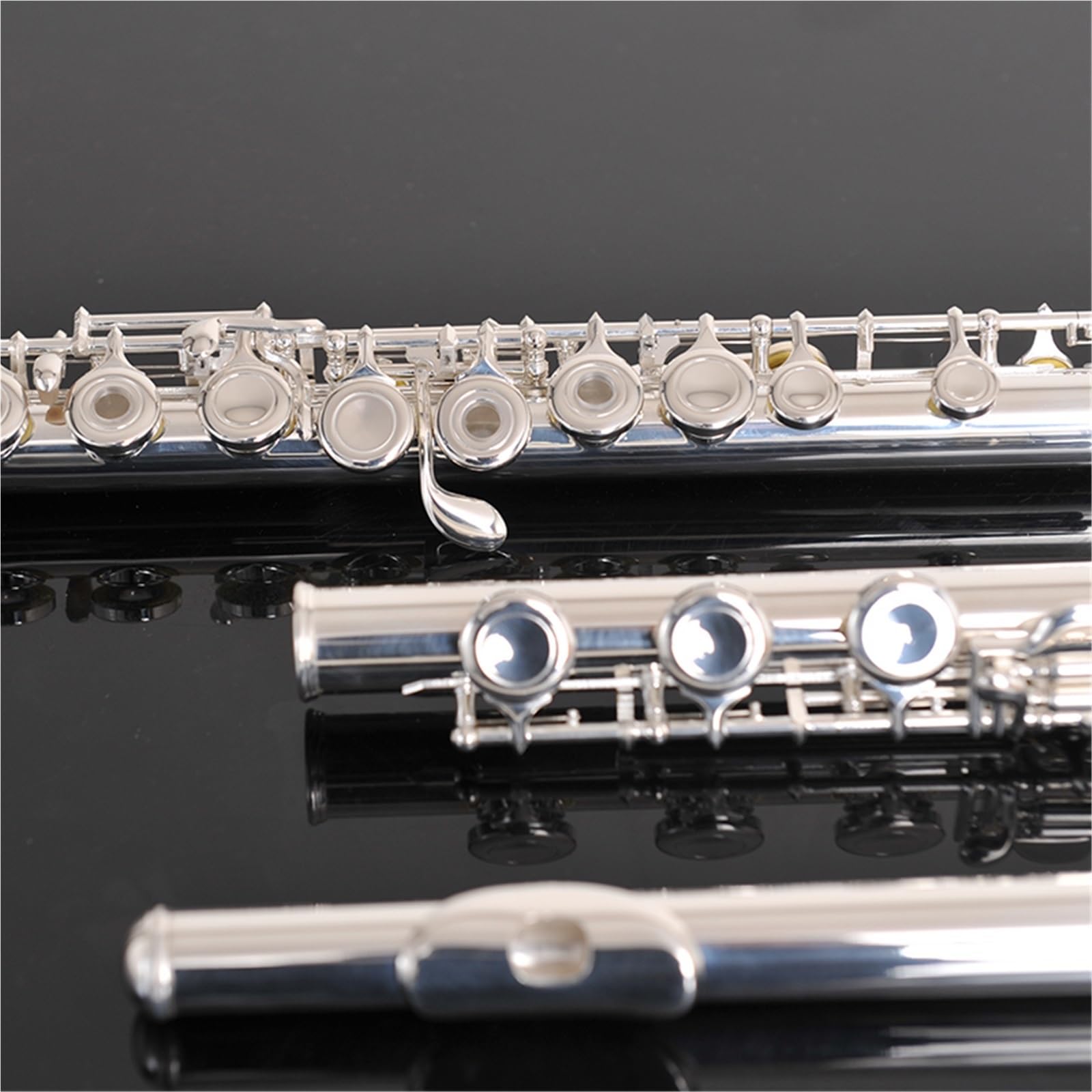 Flûte Performance Professionnelle Flûte À 1617 Trous Trou Ouvert Et Fermé Instrument À Double Usage Clé C Cuivre Blanc Plaqué Argent Pour Débutants(A16)