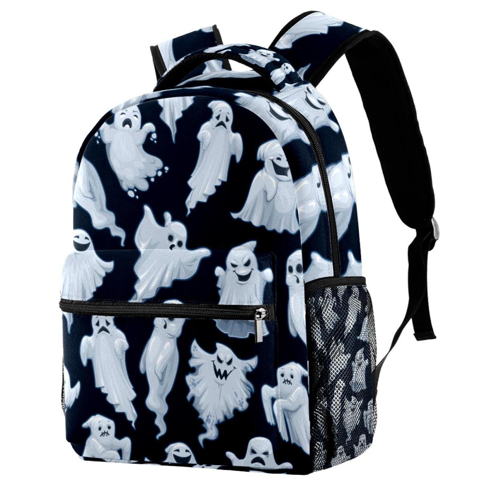 Sac à dos de voyage campus avec porte-bouteille Halloween