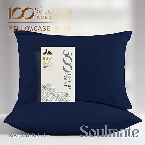 Miniatura 76 de Mayfair Linen 100% Cotton King Size Pillow Cases Set of 2-500 Thread Count Pillow Cases King Size Set of 2 (Dark Grey), Luxuriously Soft Hotel