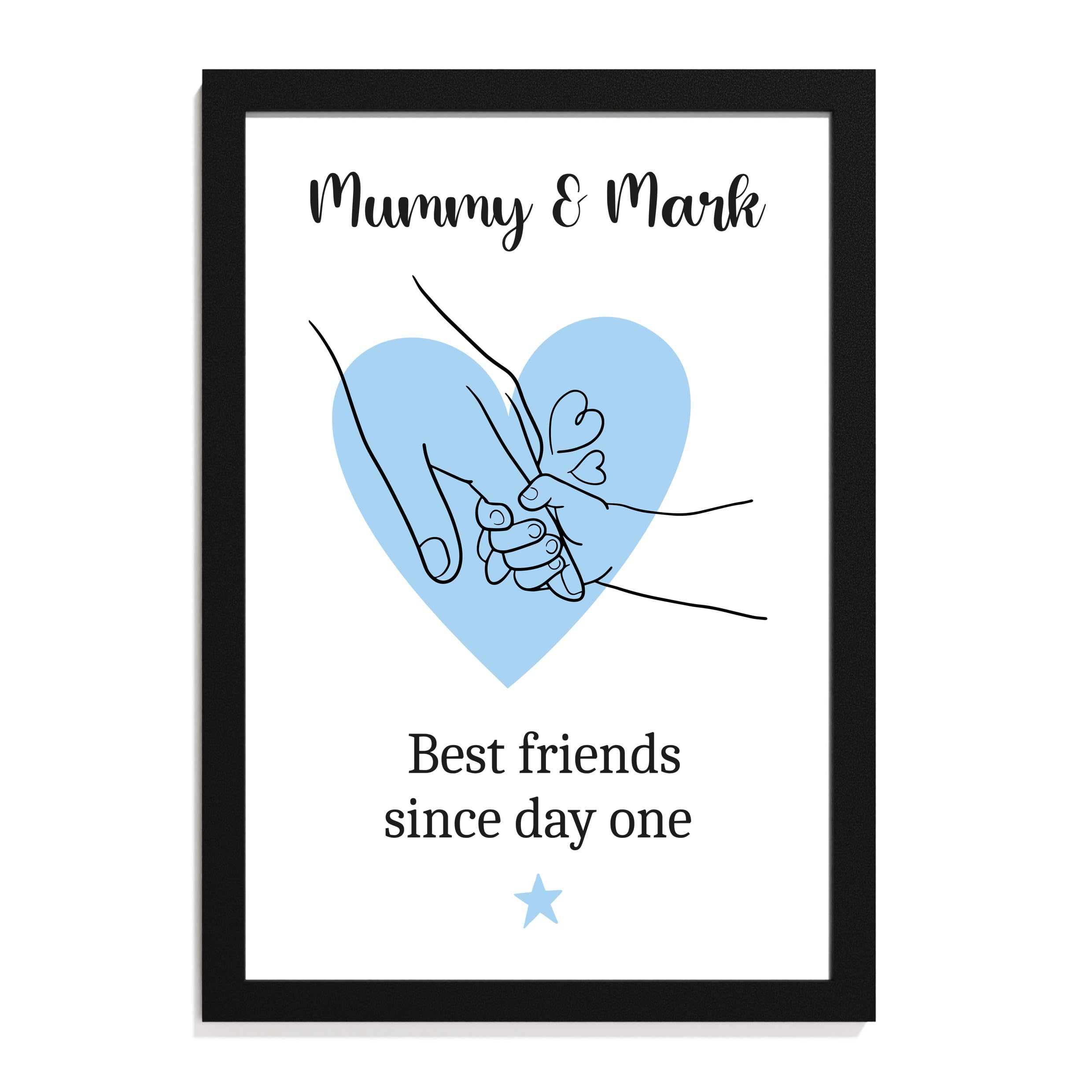 Beecreative Mum Gifts From Son, Personalised Mummy and Son Present for Mothers Day, Mummy Gifts From Baby Boy