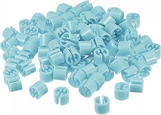 sourcing map Marcador para Perchas en Blanco Ajuste Varilla de 3,5 mm para Codificación de Colores de Prendas, Azul Claro 150uds