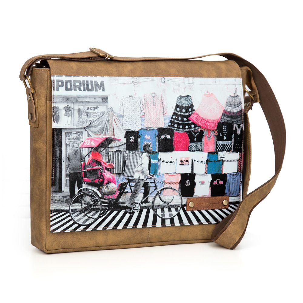 Roadside Funk Leather Messenger Bag Amazon.in Bags, Wallets and Luggage