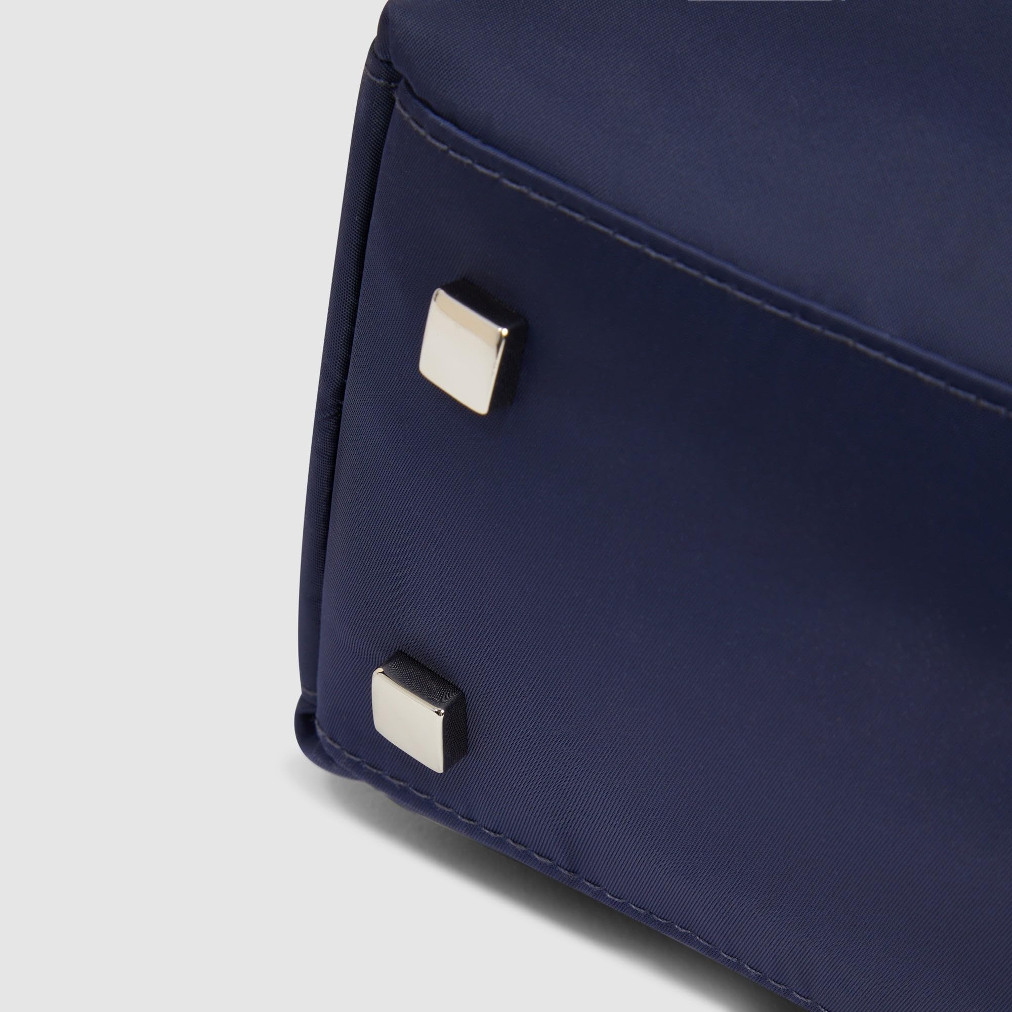 Piquadro Damen Laptop-Rucksack 14" Frau Leder und Stoff blau