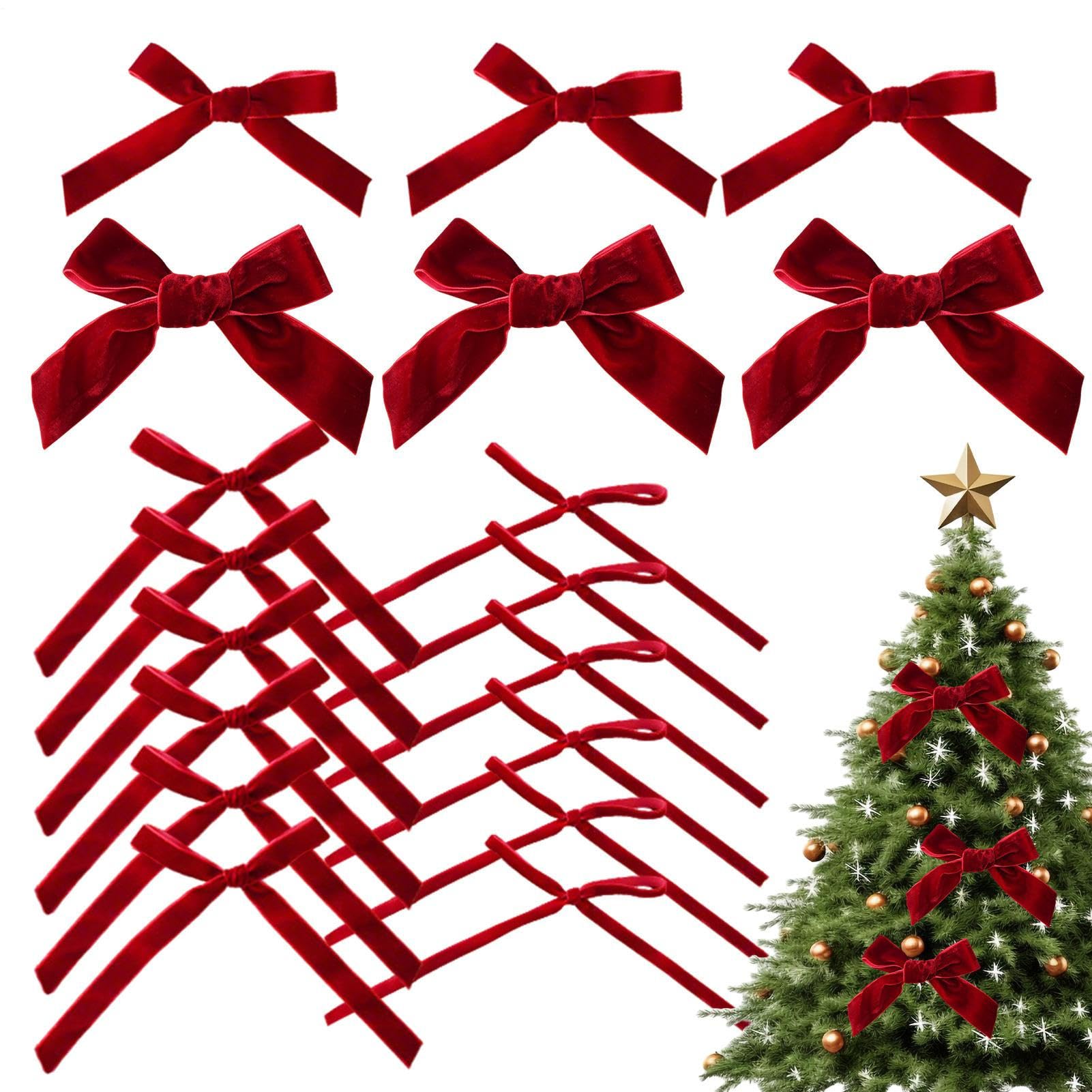 Lazos de terciopelo de alta calidad para un árbol de Navidad elegante y exclusivo