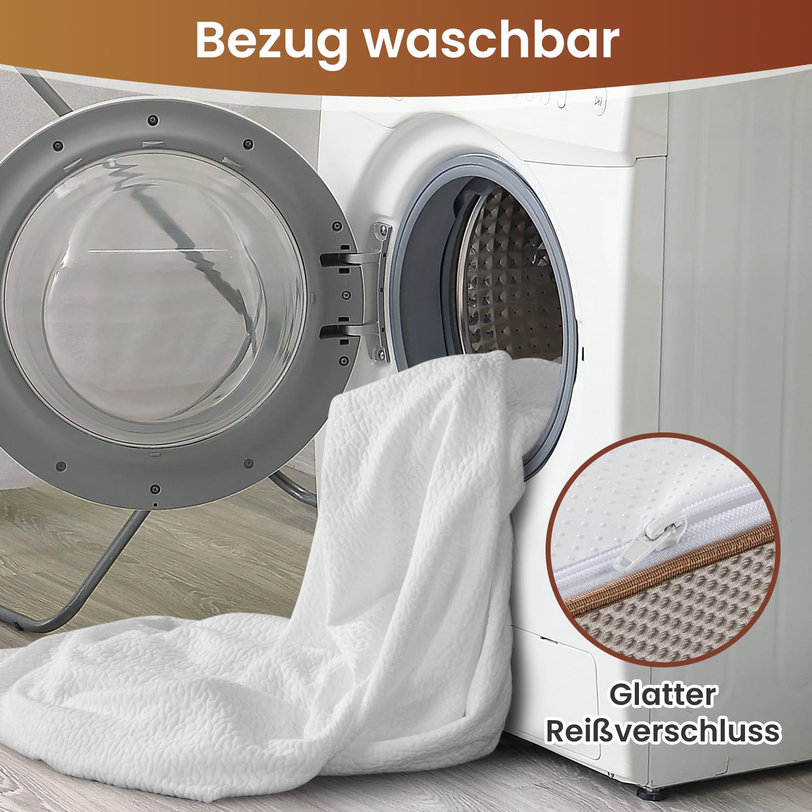 BedStory Topper 180x200cm, 7,5cm H3&H4 Topper aus Gel Memory Foam, Atmungsaktiver Matratzentopper für Boxspringbett Wohnwagen Schlafsofa, Bezug Waschbar, Oeko-TEX & CertiPUR-US Zertifiziert