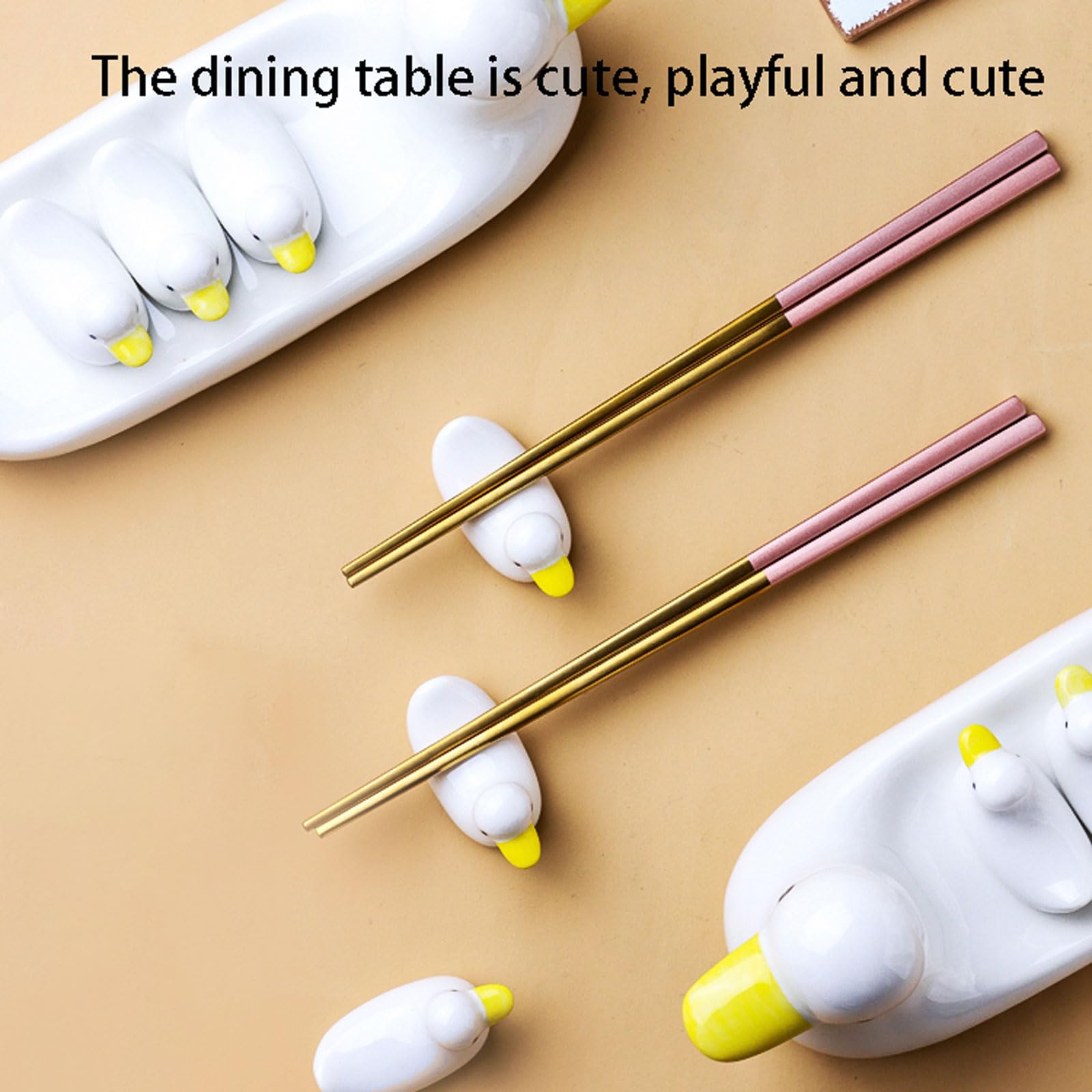 HOUKIG Chopsticks Rest,3 Pack Duck Chopstick Rests & Holders