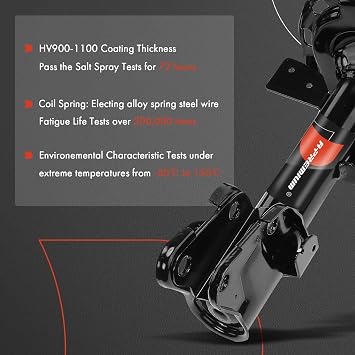 A-Premium Front Struts Compatible with Honda Pilot 2009-2015 - 2x Replacement Suspension Complete Strut Assembly Shock with Coil Spring