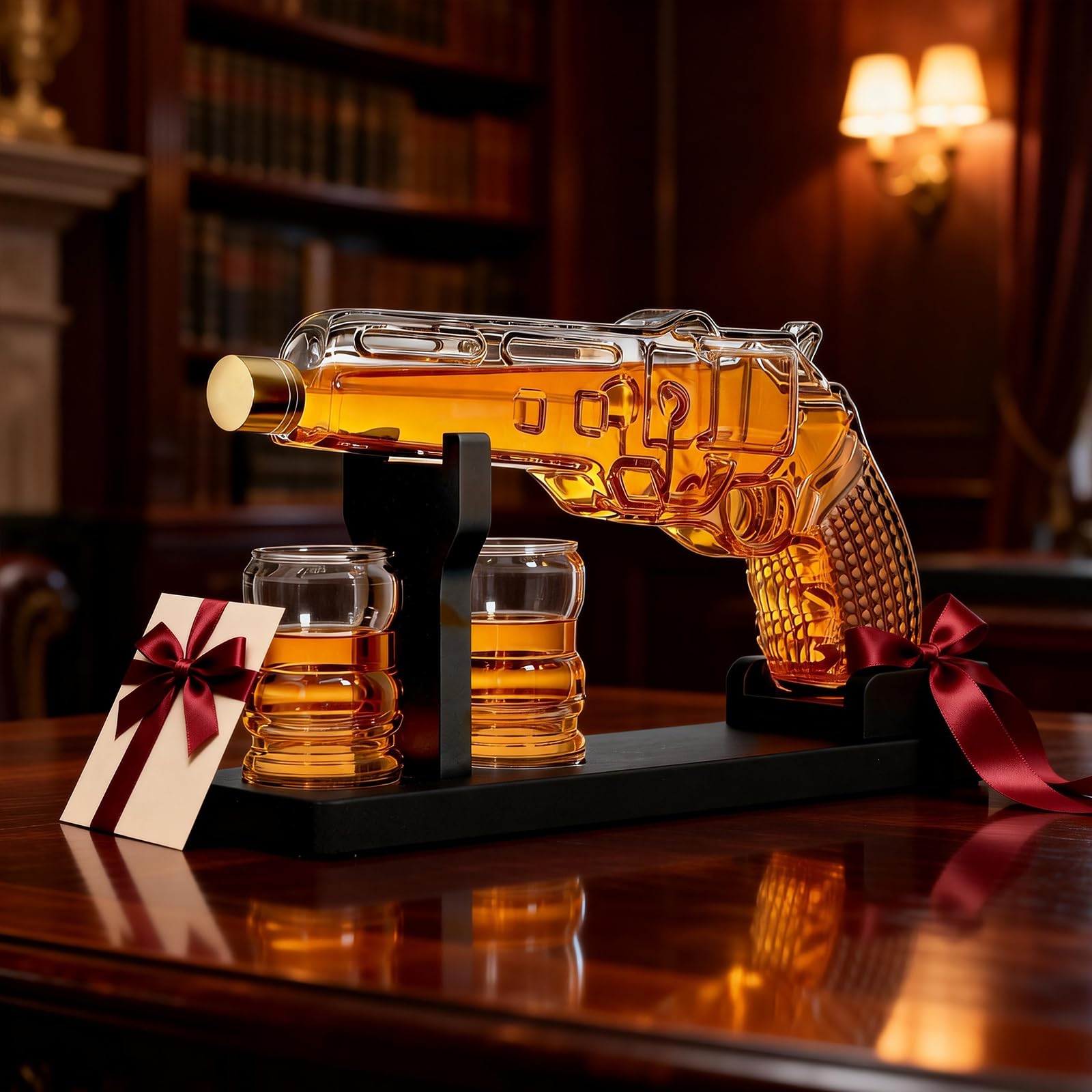 Amazon.com | Gifts for Men Dad, 9 Oz Whiskey Gun Decanter Set