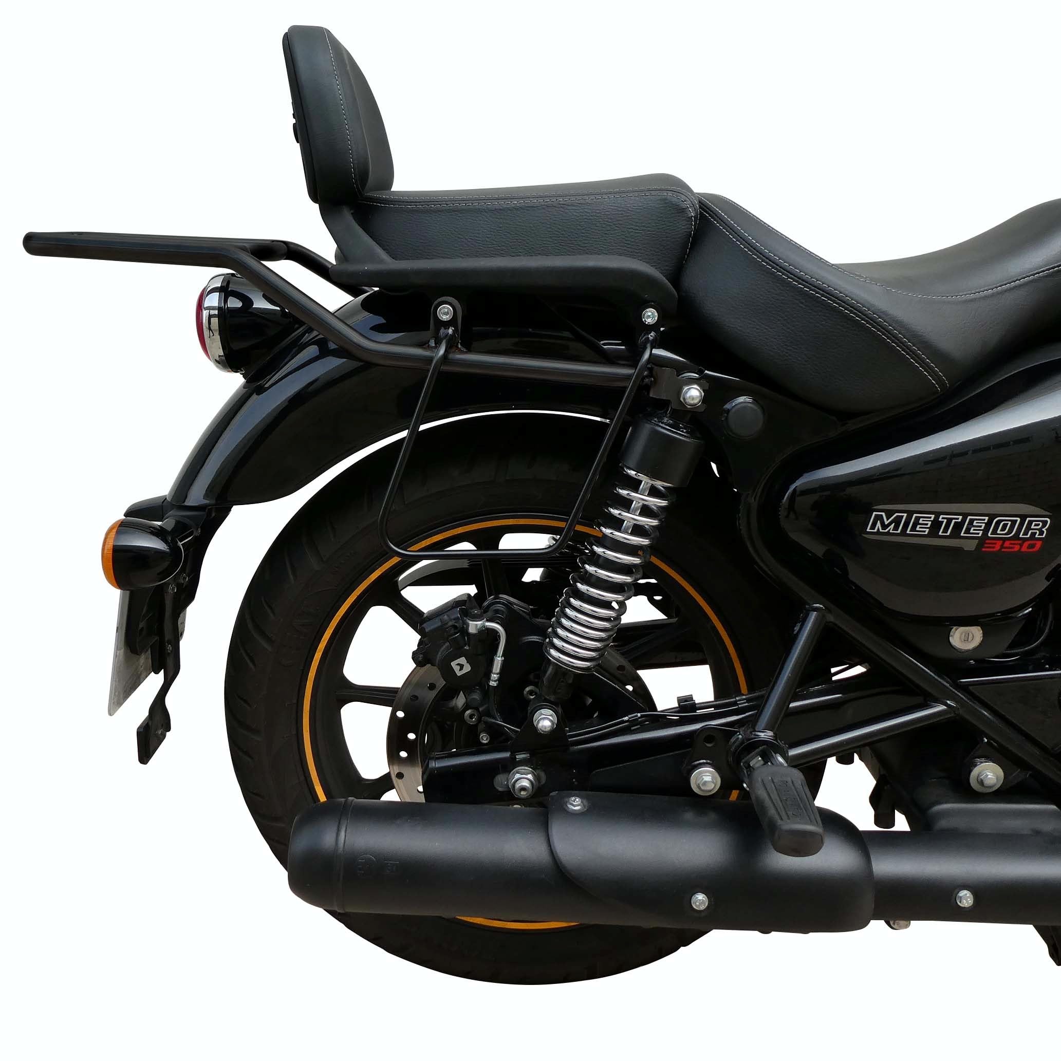 Spaan - Porte Bagages Acier Tubulaire Compatible avec Royal Enfield Meteor 350, Noir