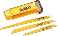 DEWALT Reciprocating Saw Blades, 10 Piece Bi-Metal Combination Set with Case, Various Sizes 6 In to 9 In, Longer Life (DW4898)