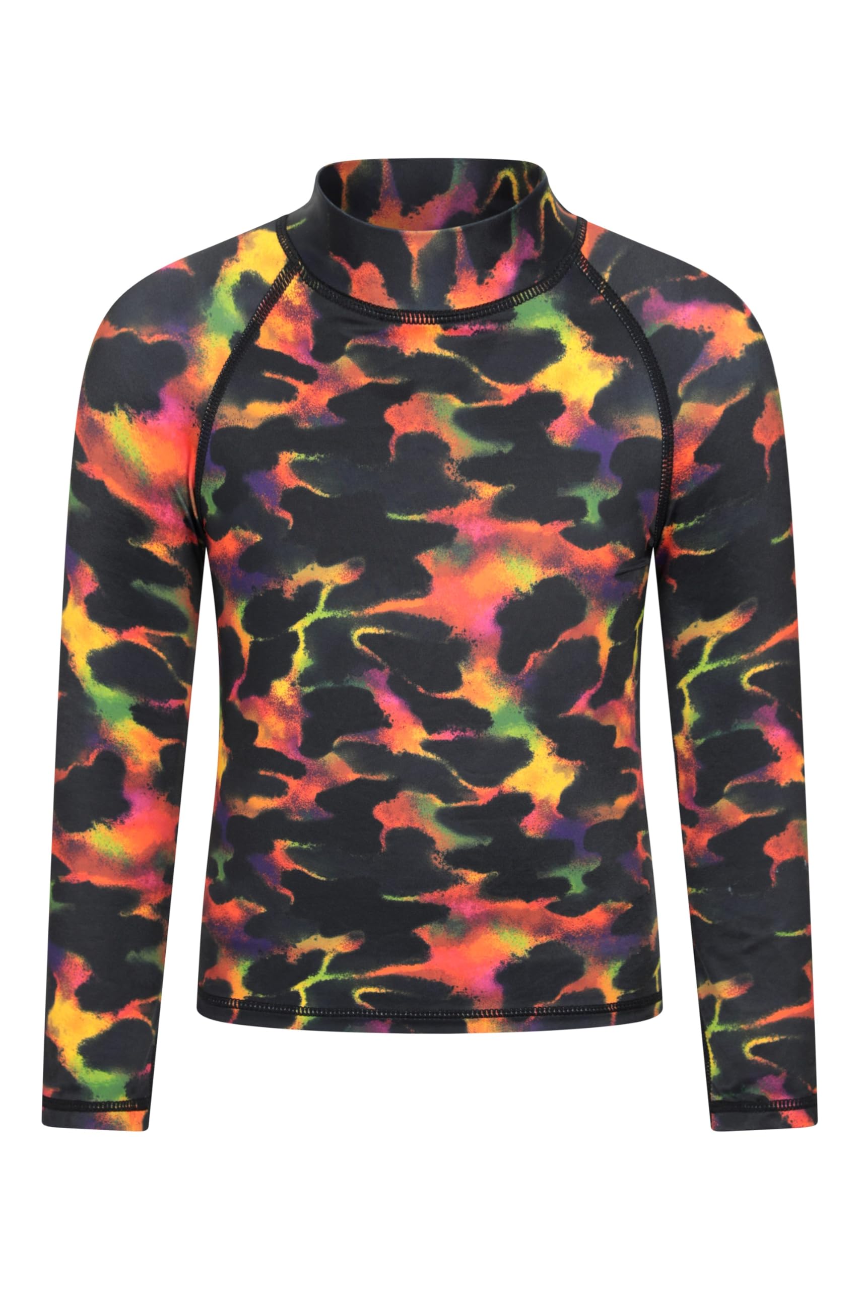 Mountain Warehouse Kids Printed Rash Vest - Long Sleeved Boys Rash Guard, Lightweight Girls Rash Top, Quick Dry, Childrens Beachwear- Spring Summer, Swimming Dark Red (Printed) 11-12y