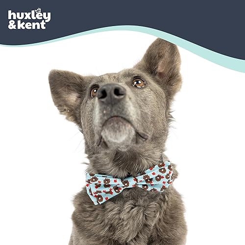 Miniatura 4 de Huxley & Kent Pajarita para mascotas  Castor arrojado con hoja (grande)  Accesorio de collar de pajarita  Divertidas corbatas para perros y gatos