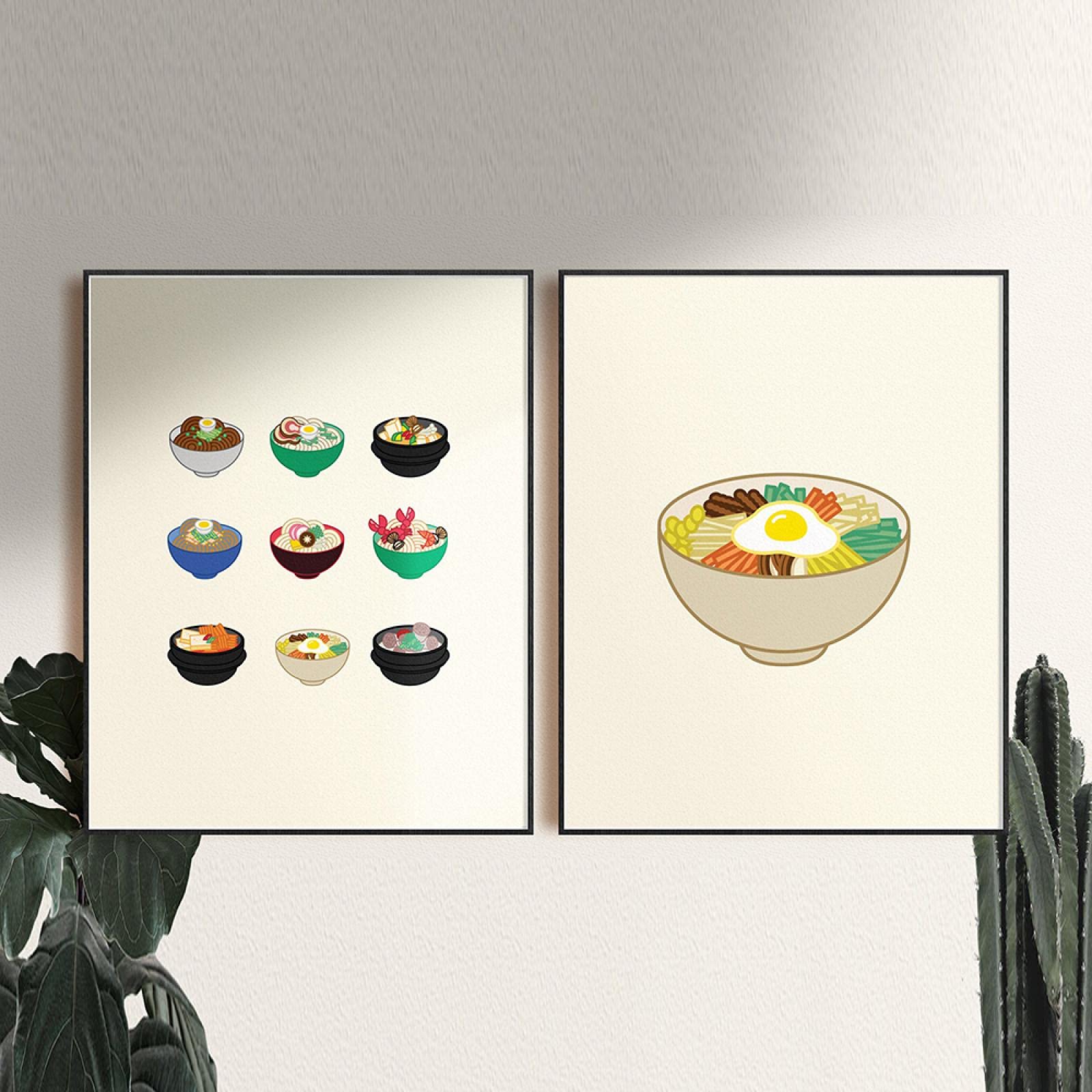 Buy Canvas Painting Wall Art Modern Korea Bibimbap Korean Foods s