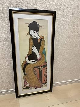 竹久夢二、【宝船】、希少な大判額装用画集より、美品、新品額装付 竹久夢二｢宝船｣ | 山田書店美術部オンラインストア