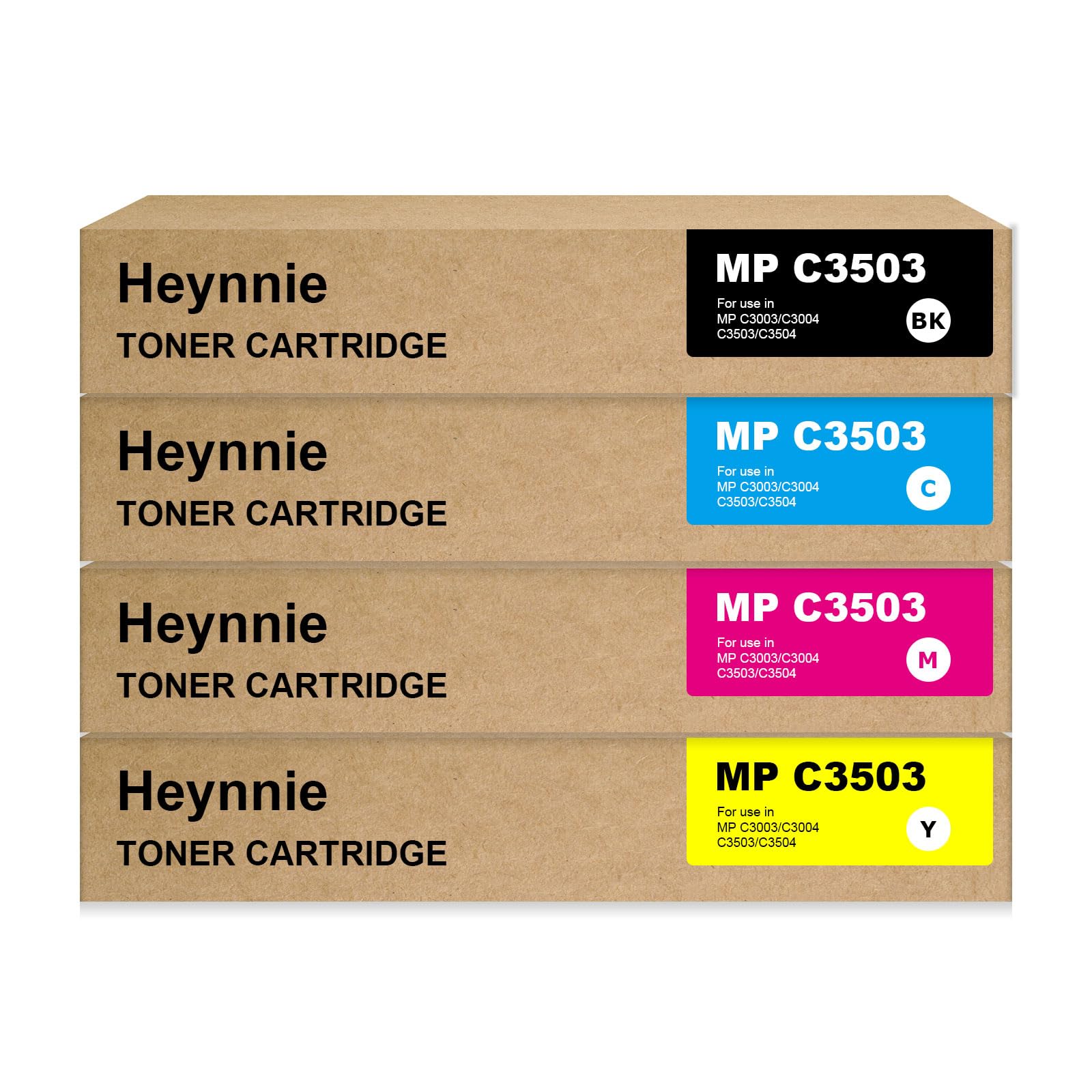 Heynnie Remanufactured MP C3503 MP C3003 for 841813 841814 841815 841816 Toner Cartridge Replacement for Ricoh Aficio Lanier Savin MP C3503 C3003