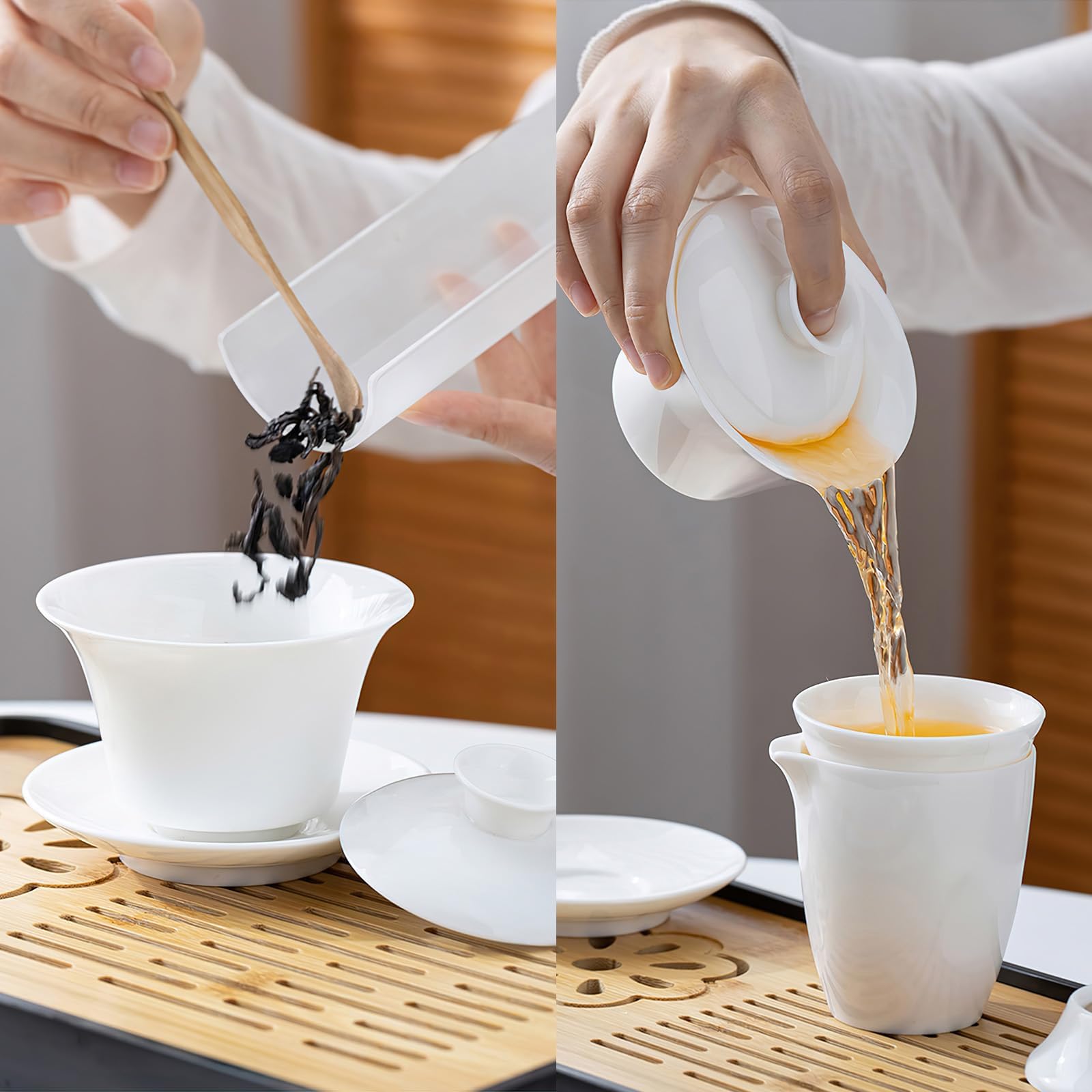 Amazon.co.jp: REOWONU 中国茶セット、功福茶セット、カンフーティー