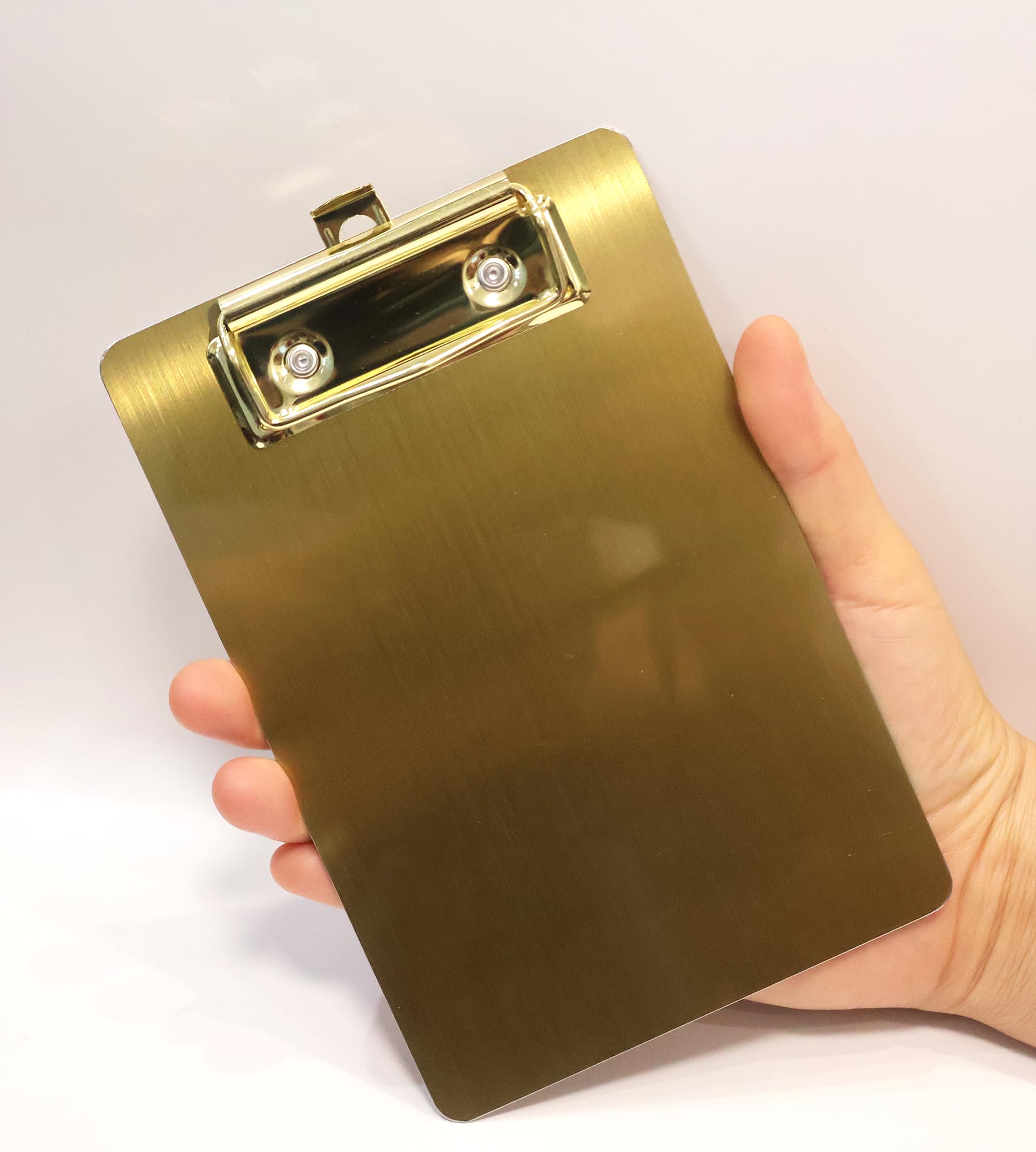 Stainless Steel Mini Clipboard With Low Profile Clip
