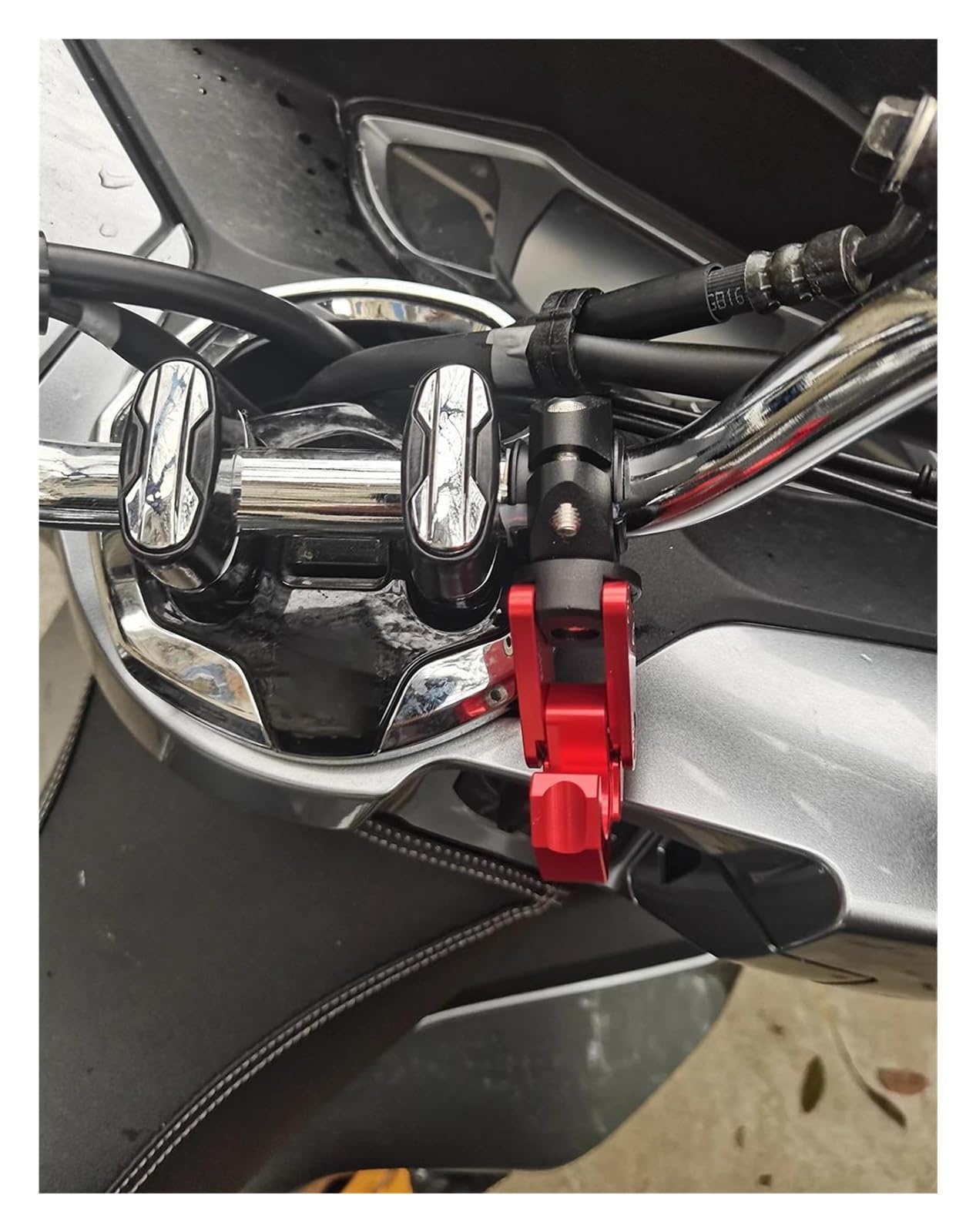 Gancio per Moto per Aprilia SR GT 200 125 SRGT200 SRGT125 SR 200 GT Accessori Moto Gancio per Casco per Bagagli Supporto per Scooter Supporto per Borsa(Rosso)