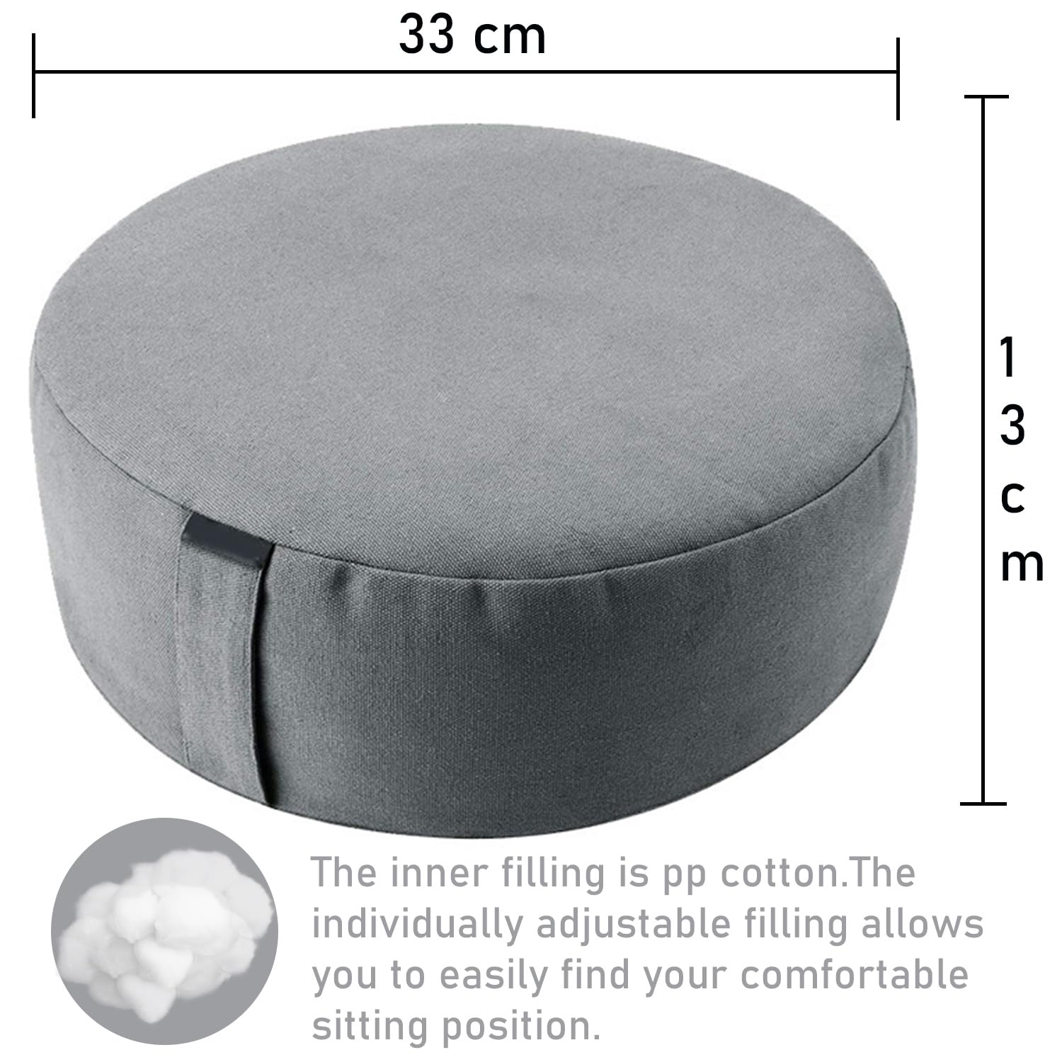 Senston Cuscino Yoga per Meditazione e Yoga, Comodo Cuscino Rotondo da Meditazione Cuscino Yoga per Rilassamento e Meditazione