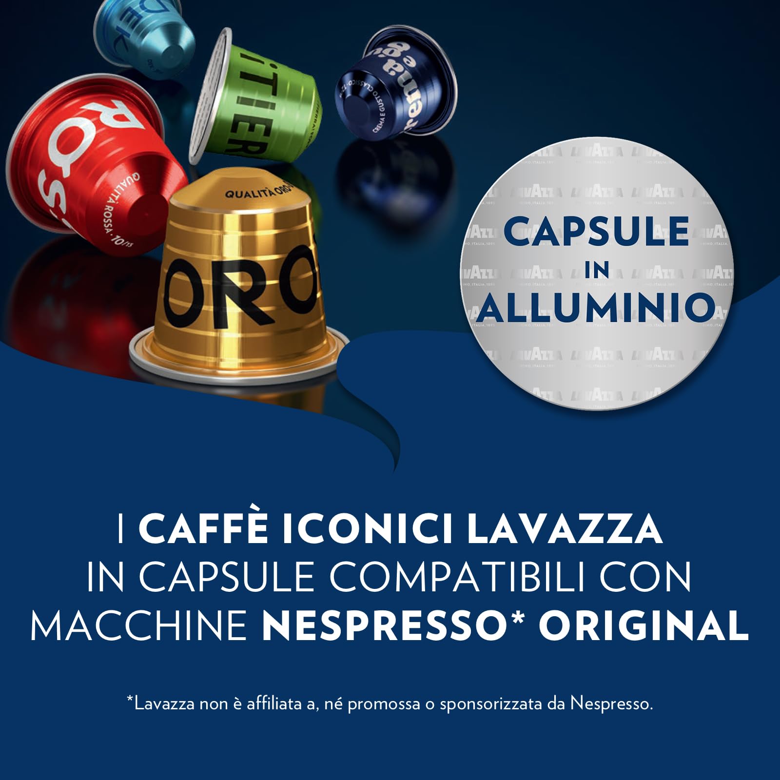 Lavazza, Qualità Rossa, 180 Capsule di Caffè in Alluminio Compatibili con Macchine Nespresso* Original, con Note di Cioccolato e Frutta Secca, Arabica e Robusta, Intensità 10/13, Tostatura Media