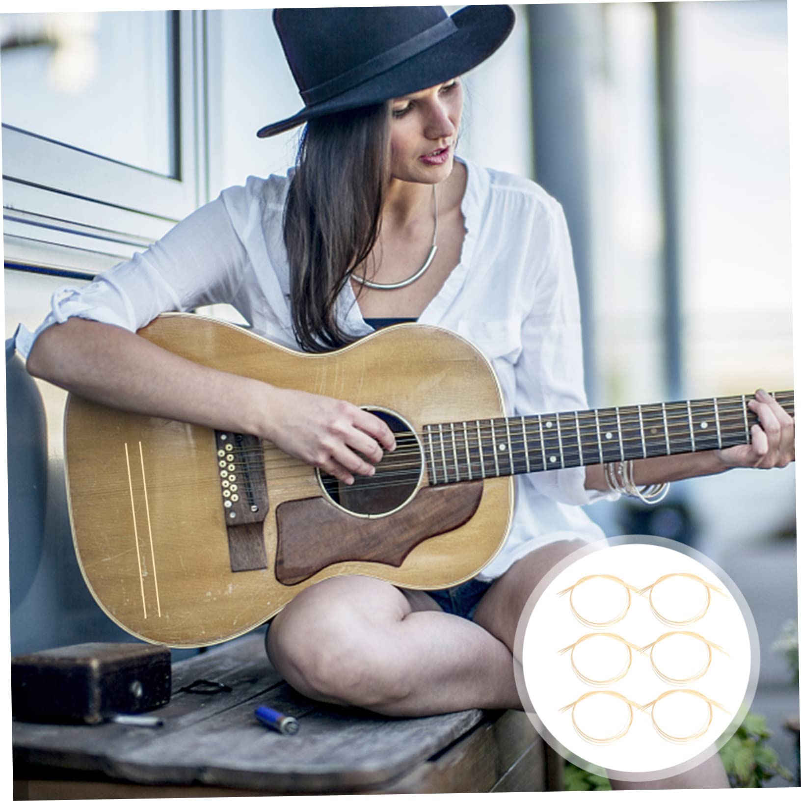 OFFSCH 10pcs Abs Guitar Binding Strips Acoustic Guitar Accessories Musical Instrument Accessory Strips