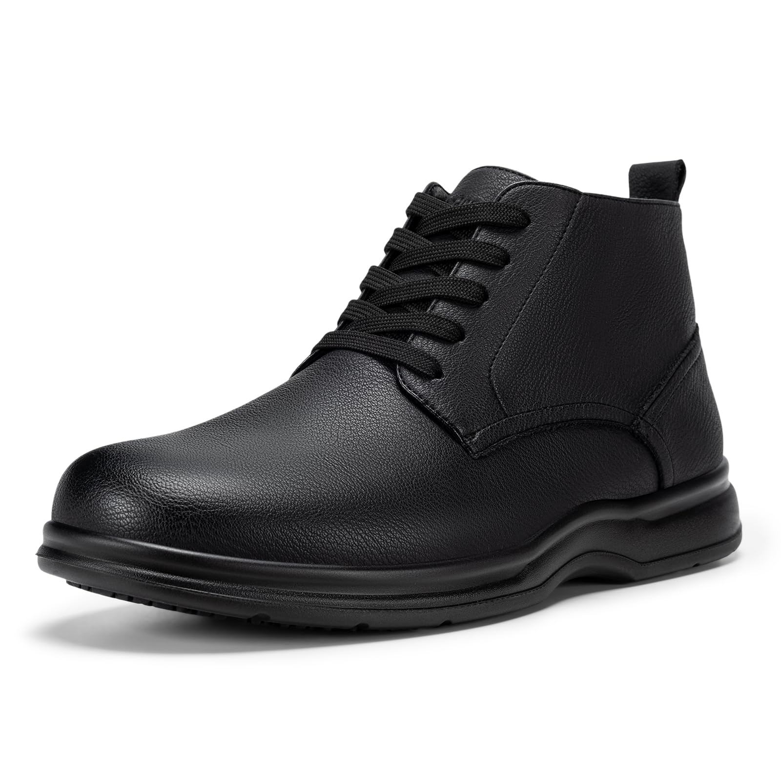 FitVille Extra Weite Lederstiefel Herren Reißverschluss Schnürstiefeletten | Klassiche Chelsea Boots,Rutschfest Kurzschaft Stiefel,Leicht Chukka Herrenstiefel;Bequem Outdoor Stiefeletten für Breite Füße