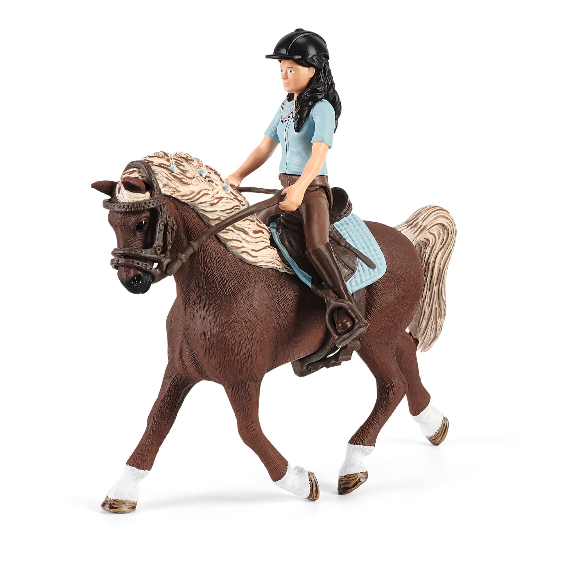 SCHLEICH 42437 Horse Club Pferdebox mit Horse Club Tori & Princess & 42438 Horse Club Waschplatz mit Horse Club Emily & Luna