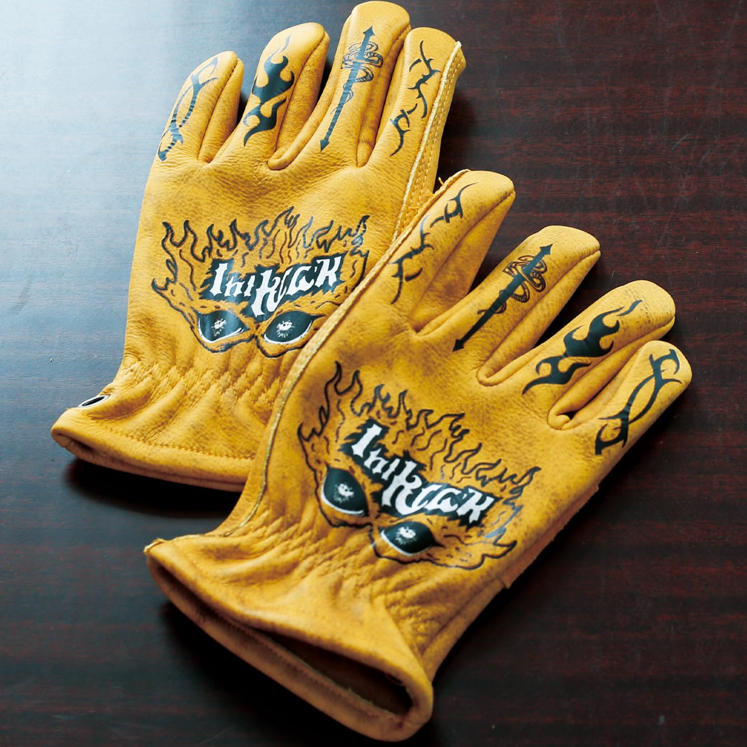 OLSON DEEPAK Fantastic Cowhide Leather Gardening Gloves for Men&Women,Thorn Proof Safety Work Gloves for Gardening,Construction,Moerbike,Hiking,Climbing,Heavy Duty Rigger Gloves (Fancy Yellow - Image 2