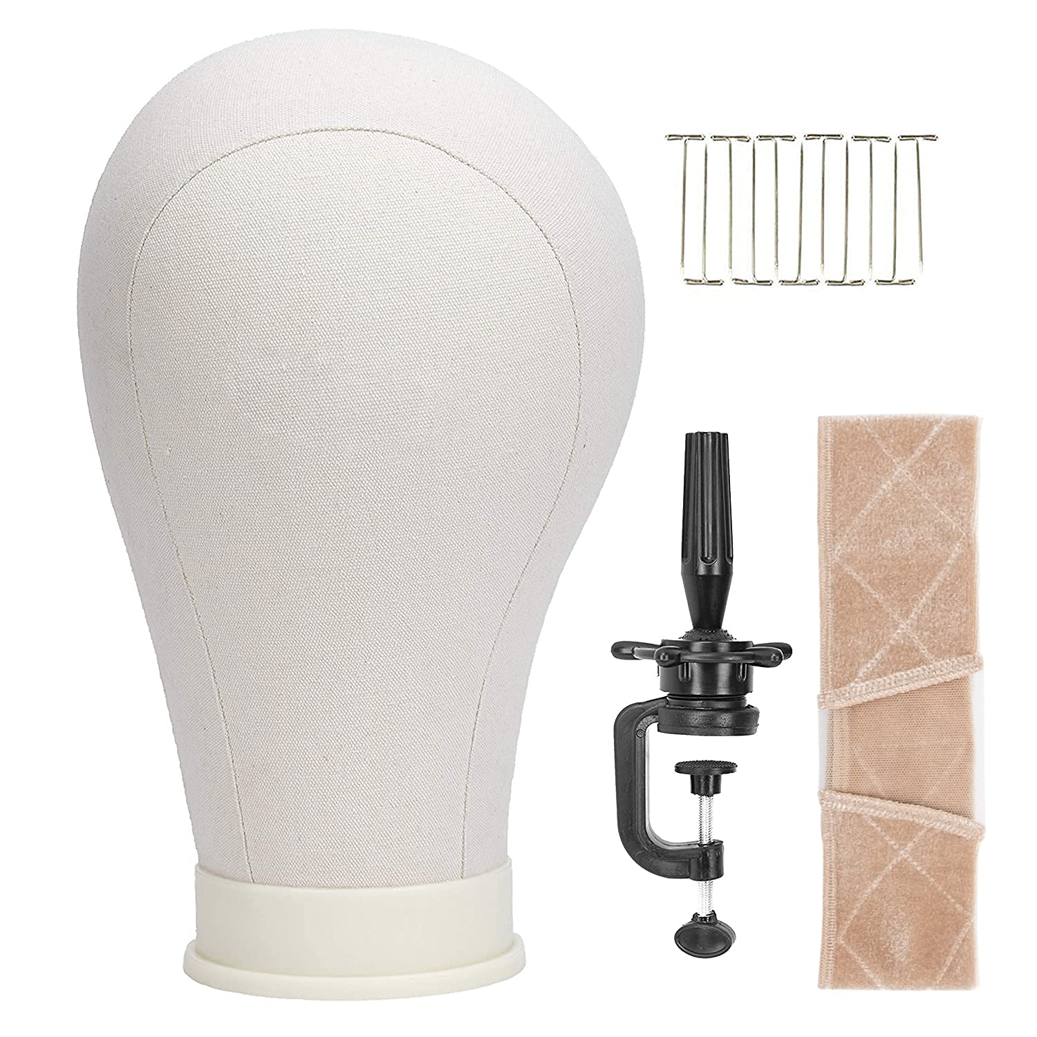 Buy 21"25" Poly Mannequin Head Wig Stand Training Manikin Head for Wig