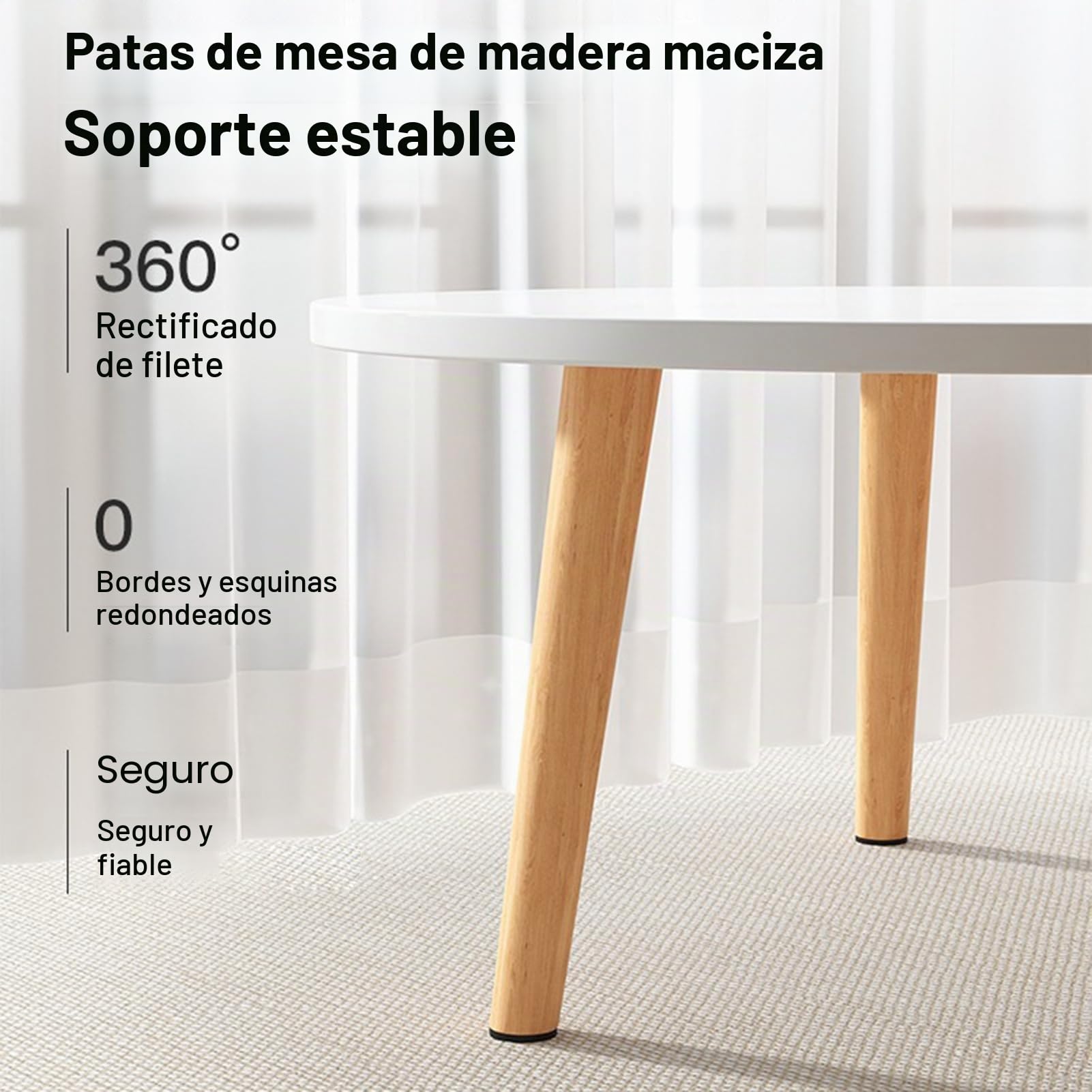 Mesa de comedor redonda, 60 cm de diámetro, mesa de madera maciza con superficie lisa, fácil de montar para 2-3 personas, compacta para comedor, sala de estar y cafetería, color blanco