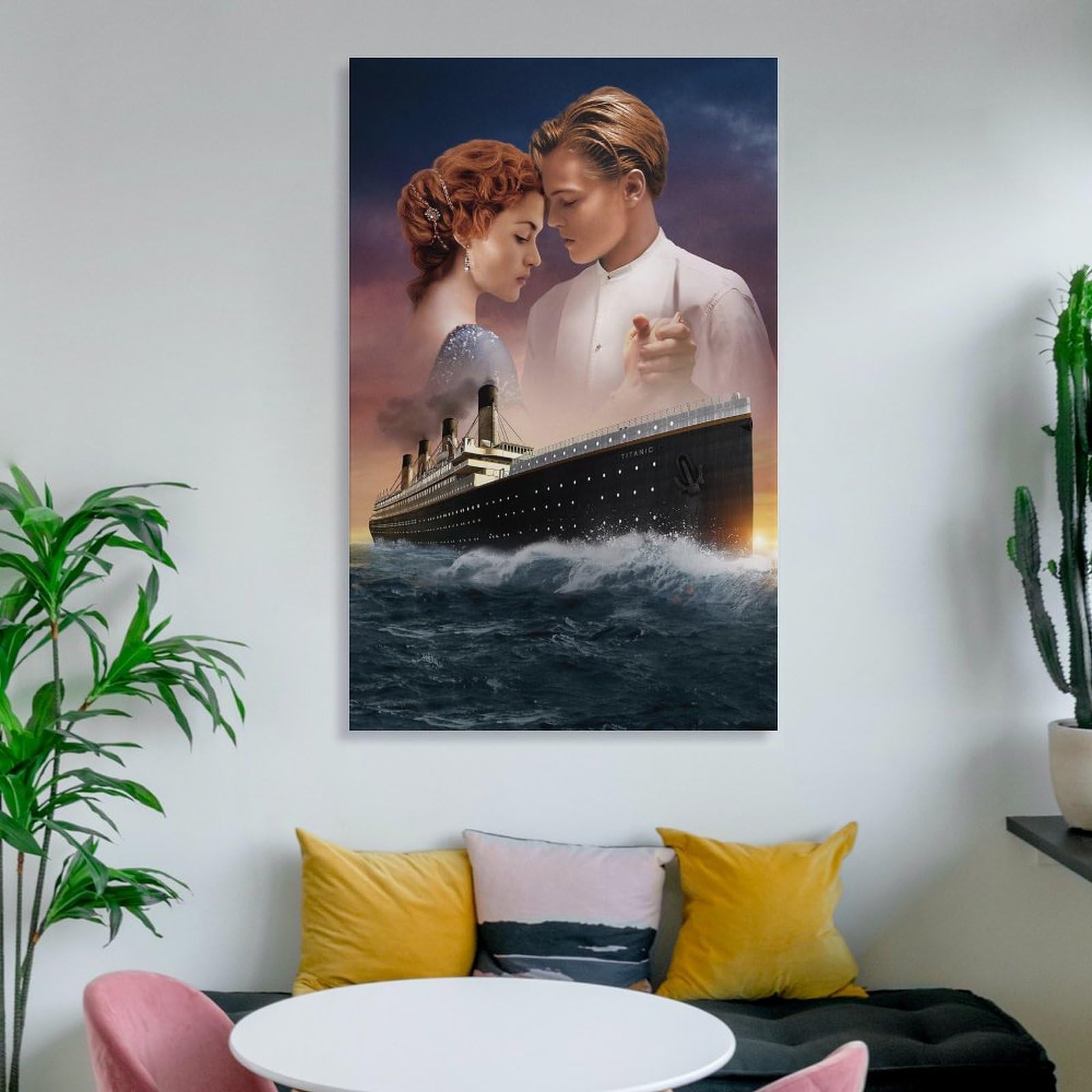 Tableau Jack Et Rose Titanic – Impression Sur Toile Encadrée | Décoration Murale Moderne | Pour Salon, Chambre, Bureau | Cadeau Romantique - 5
