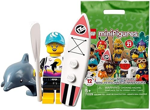 LEGO 71029 - Minifiguras coleccionables serie21, Surfista de Remo