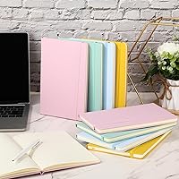 Vista 7 de Honoson 20 Pack Lined Journal Notebooks A5 Hardcover Executive Notebook 5.5" x 8.3" PU Leather Wide Ruled Journals Bulk with Elastic Band for Home