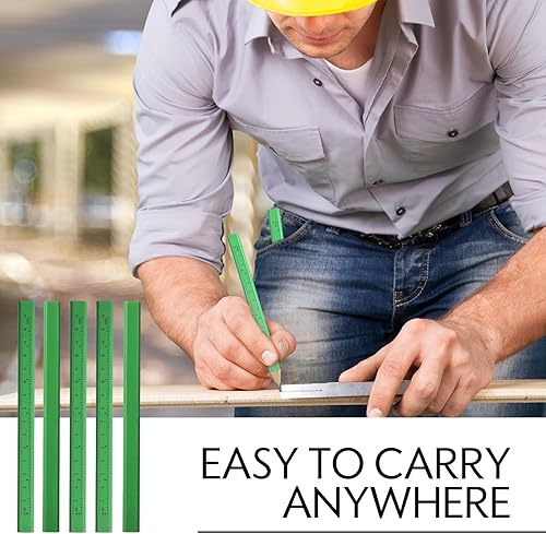 Miniatura 5 de Lincia 300 lápices de carpintero de 7 pulgadas, octogonal planos, lápices de marcado de carpintero negro duro, lápices de contratista para marcado